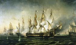 Navy Museum: Maritime Museum: Battle of tha Cape S�o Vicente  (Antoine L�on Morel-Fatio) - Click to enlarge