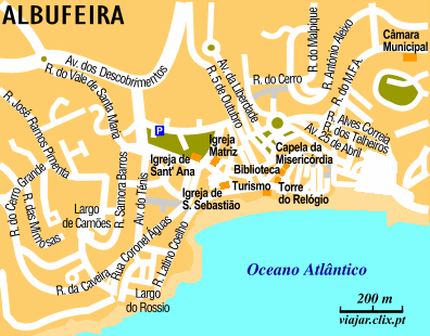 Map: Albufeira: Centre