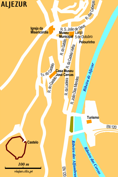 Map: Aljezur: Old town
