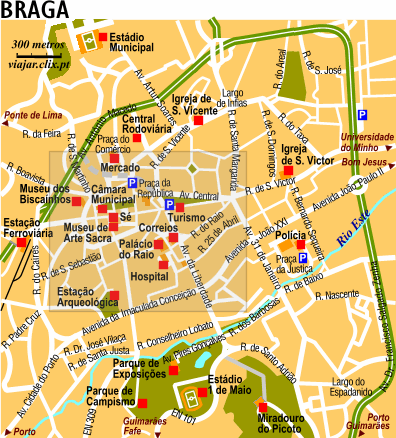 Mapa: Braga