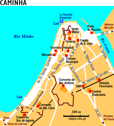 Mapa: Caminha