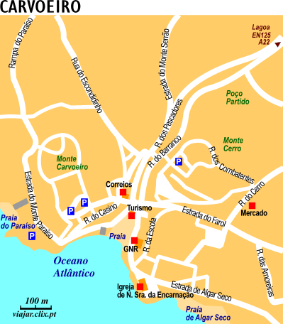 Map: Carvoeiro