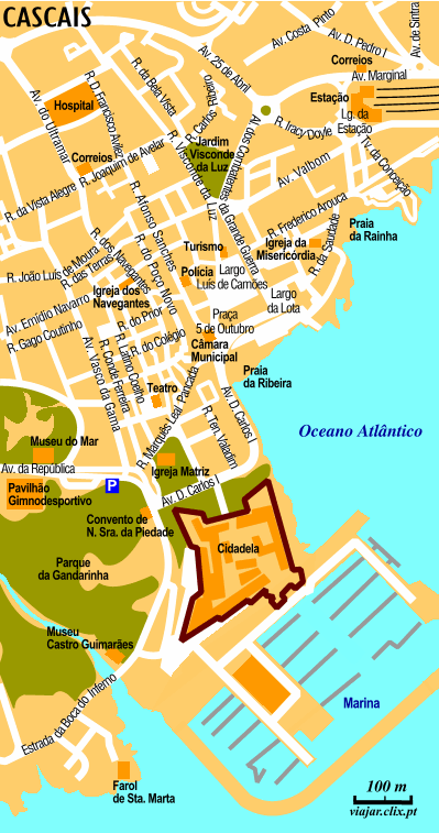 Map: Cascais: Centre
