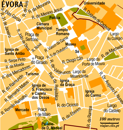 Map: �vora Centre