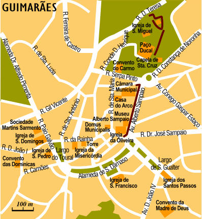 Mapa: Guimar�es: Centro