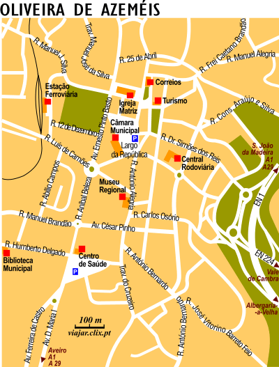 Map: Oliveira de Azem�is