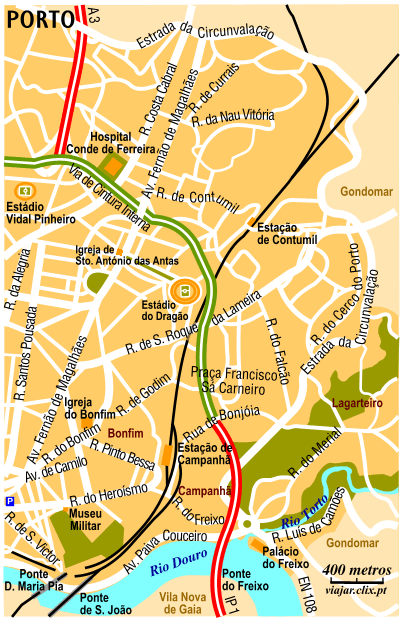 Mapa: Porto Leste