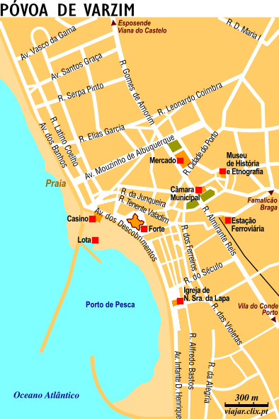 Mapa: P�voa de Varzim