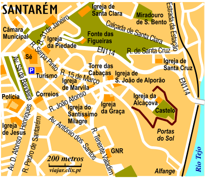 Map: Santar�m Centre