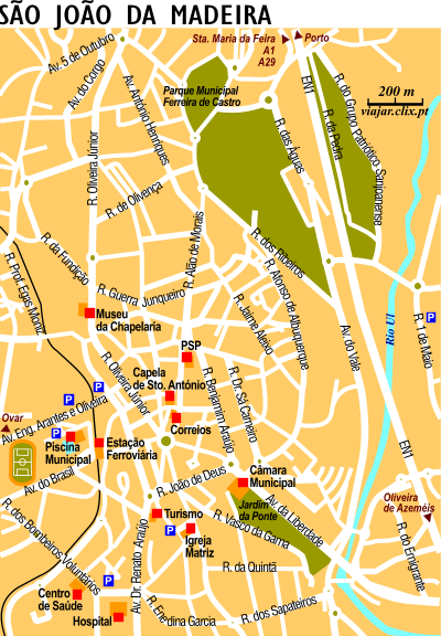 Map: S�o Jo�o da Madeira