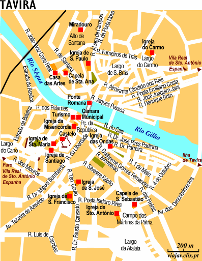 Map: Tavira