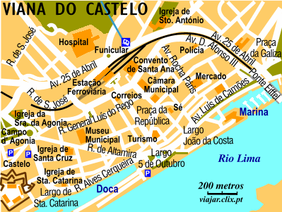 Mapa: Viana do Castelo Centro