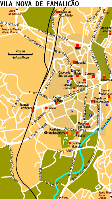 Mapa: Vila Nova de Famalic�o